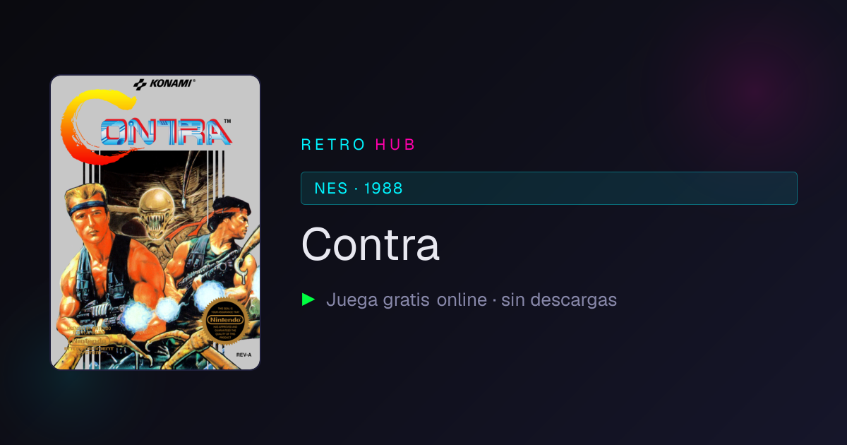 Juega a Contra (NES) online gratis | RetroHub